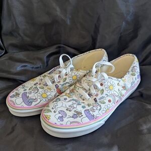 Vans Off The Wall Juniors/Youth Girls 6.5 White Fairy Tale Unicorn